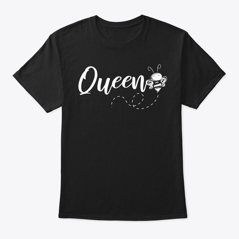 Queen Bee Lover Bumble Mom Boss Christma Black T-Shirt Front
