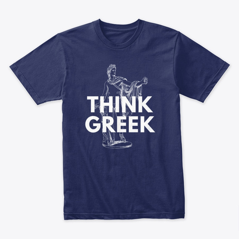Think Greek Midnight Navy T-Shirt Front