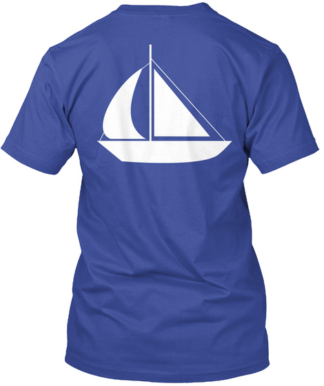 Coastal Waters Company Launch. Deep Royal T-Shirt Back