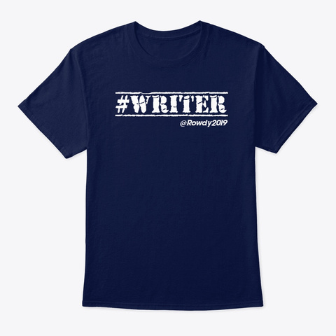 #Writer  ...  Rowdy: Wmsk Navy T-Shirt Front
