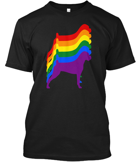 Boxer Rainbow Black T-Shirt Front