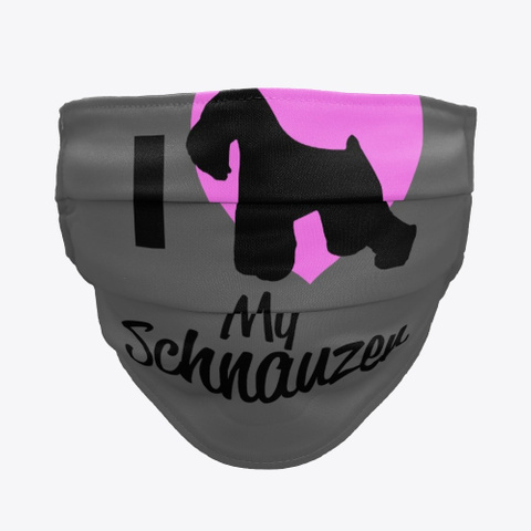 I Heart My Schnauzer Novelty Graphic Charcoal T-Shirt Front
