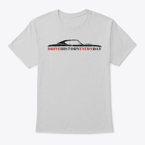 Muscle Car History Light Steel T-Shirt Front