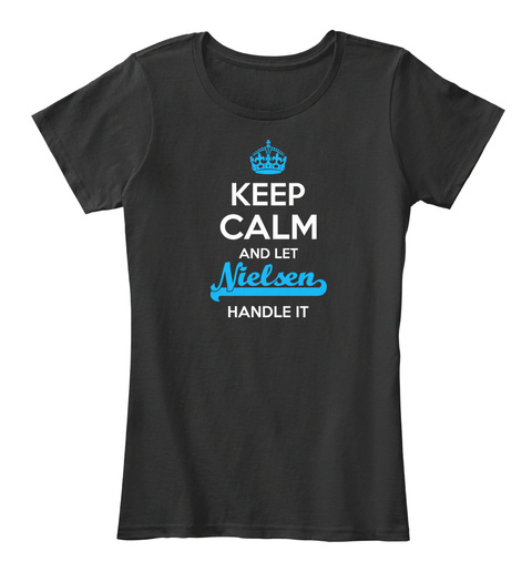 Nielsen Keep Calm! Black T-Shirt Front