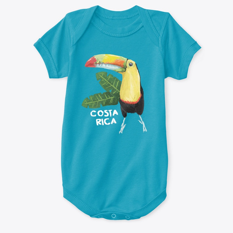 Morgana Baby Bodysuit Turquoise T-Shirt Front