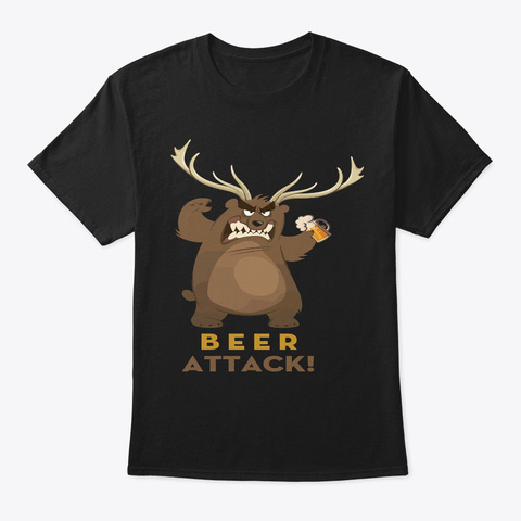 Cool Hipster Beer For Mens Womens Black Black T-Shirt Front