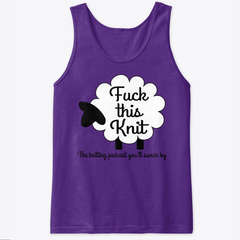 Fuck This Knit Logo Tank Purple T-Shirt Front