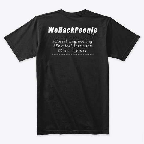 Physical Intrusion Premium Tee Black T-Shirt Back