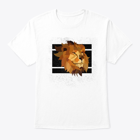 Lion Art Apparel White T-Shirt Front