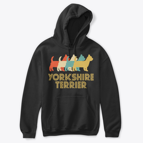 Yorkshire Terrier Pop Art Black áo T-Shirt Front