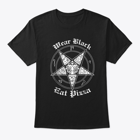 Wear Black Eat Pizza Shirt Satan Baphome