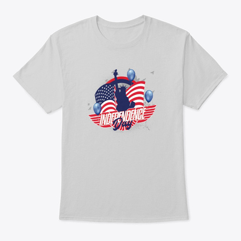 Independence Day 4th Of July 2019h Light Steel T-Shirt Front