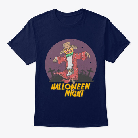 Halloween Night T Shirts Navy T-Shirt Front