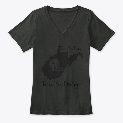 Take Me Home, West Virginia Adoption  Black T-Shirt Front