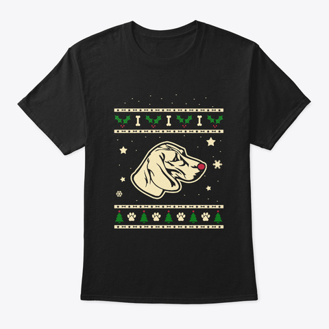 Christmas Posavac Hound Gift Black T-Shirt Front