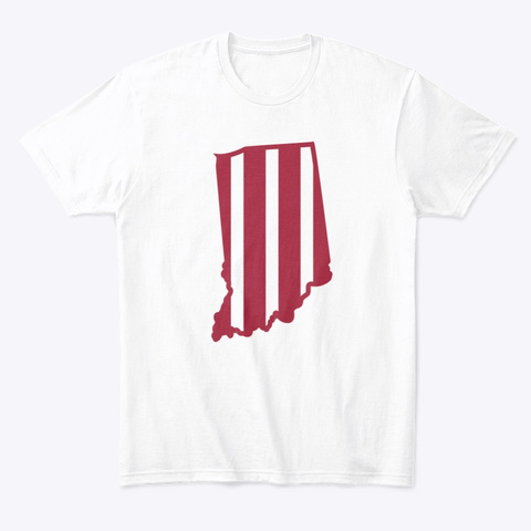 Candy Stripes. White T-Shirt Front