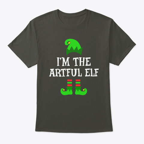 I'm The Artful Elf Christmas T Shirt Smoke Gray Camiseta Front