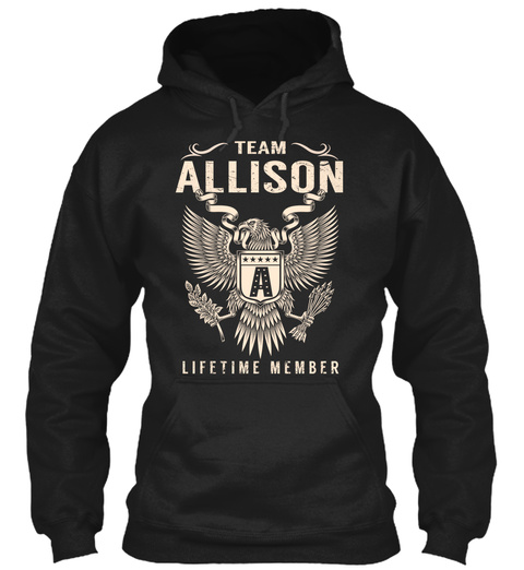 Team Allison Lifetime Member Black T-Shirt Front