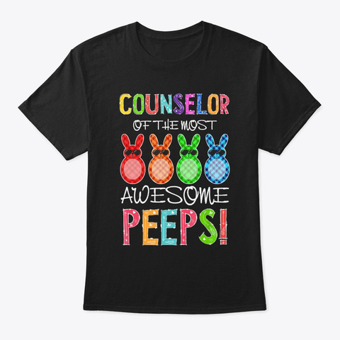Counselor Of The Most Awesome Peeps Black T-Shirt Front