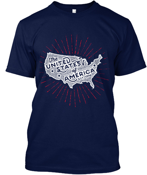 The United States Of America Navy T-Shirt Front