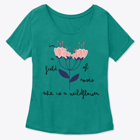 Wildflower Tee For Her Kelly  T-Shirt Front
