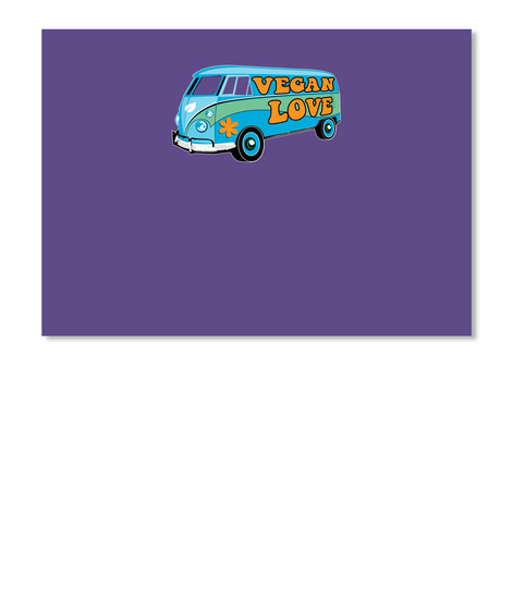 The Vegan Love Bus   Men's Purple T-Shirt Front