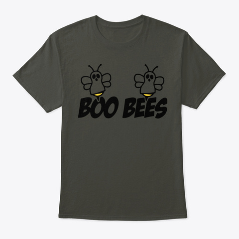 Boobees Boo Bees Animals Yellow Grow Smoke Gray T-Shirt Front