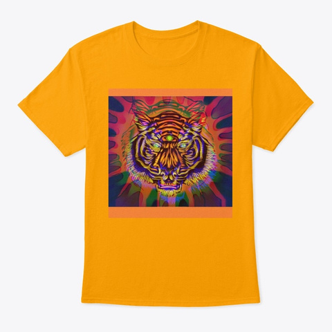 Eyes Of The Tiger Tee Gold T-Shirt Front