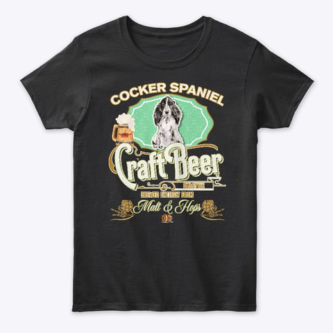 B Cocker Spaniel Gifts Black T-Shirt Front