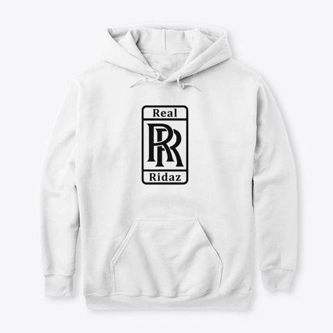 Double R Hoody: Real Ridaz White T-Shirt Front