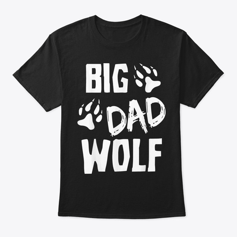 Mens Big Dad Wolf Costume Halloween Dadd Black T-Shirt Front