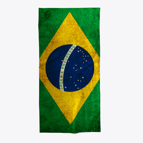 Vintage Rustic Flag Of Brazil  Standard áo T-Shirt Front