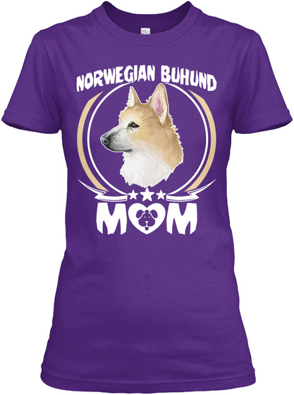 Norwegian Buhund Mom Shirt Mothers Day Purple T-Shirt Front
