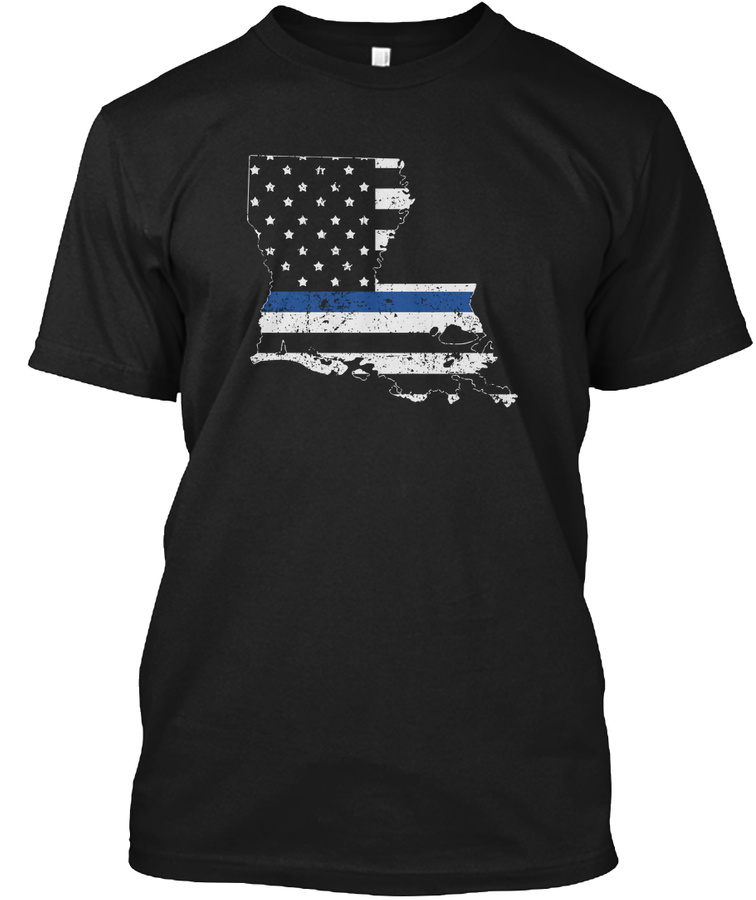 Louisiana Police T-shirt Thin Blue Line Unisex Tshirt