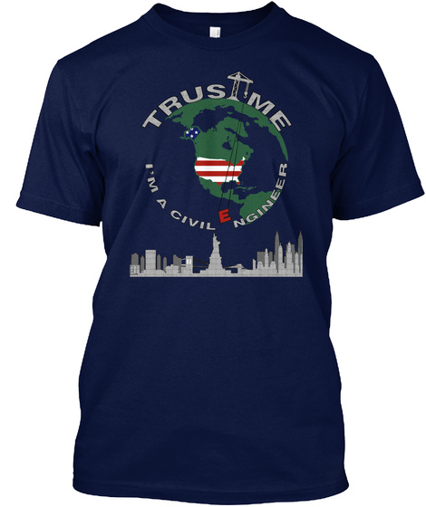 Trust Me I'm A Civil Engineer Navy T-Shirt Front