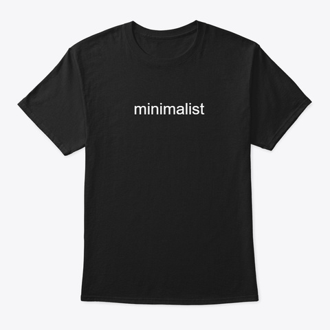 Minimalist Black T-Shirt Front
