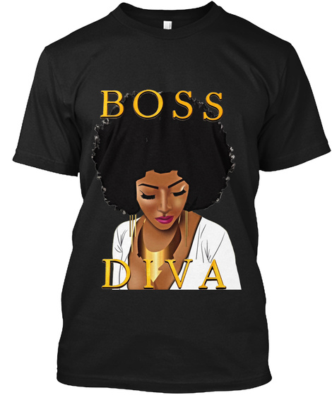 Boss Diva Black T-Shirt Front