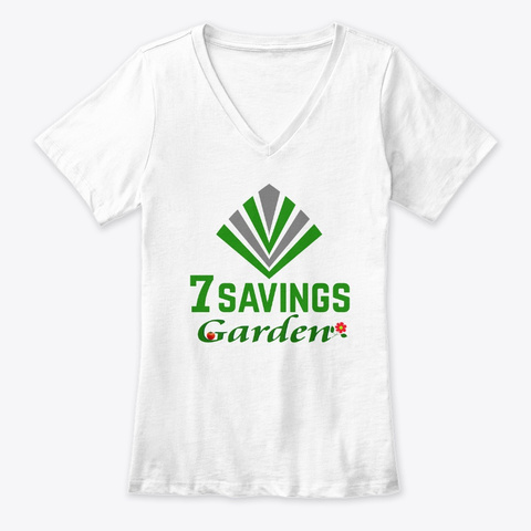 7 Savings Garden  White T-Shirt Front