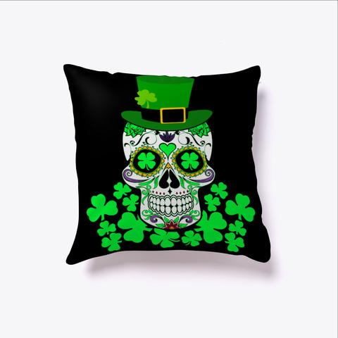 Happy St Saint Patrick's Day Irish Theme Black T-Shirt Front