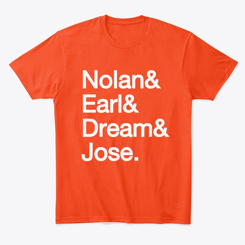 H Town Legends Deep Orange  T-Shirt Front