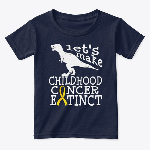 Childhood Cancer Dipg Awareness Extinct Navy  T-Shirt Front
