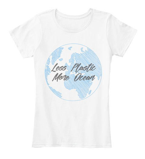 Stand Up For The Oceans White T-Shirt Front