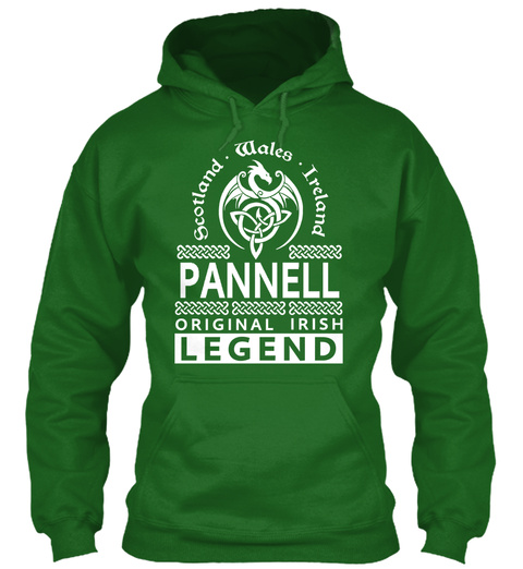 Scotland Wales Ireland Pannell Original Irish Legend Irish Green T-Shirt Front