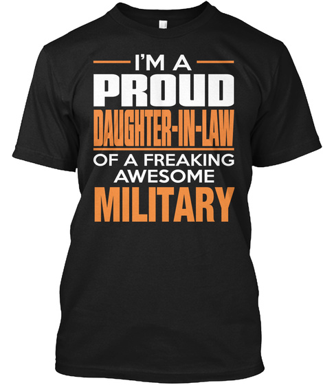 Military Black T-Shirt Front