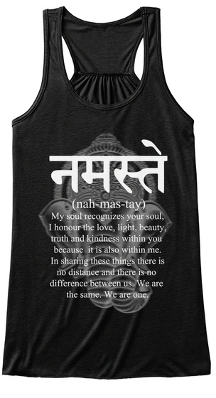 Namaste' Yoga Limited Time Offer Black T-Shirt Front