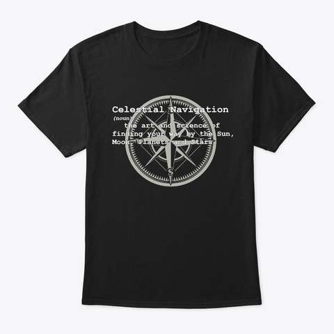 Celestial Navigation Definition Black T-Shirt Front