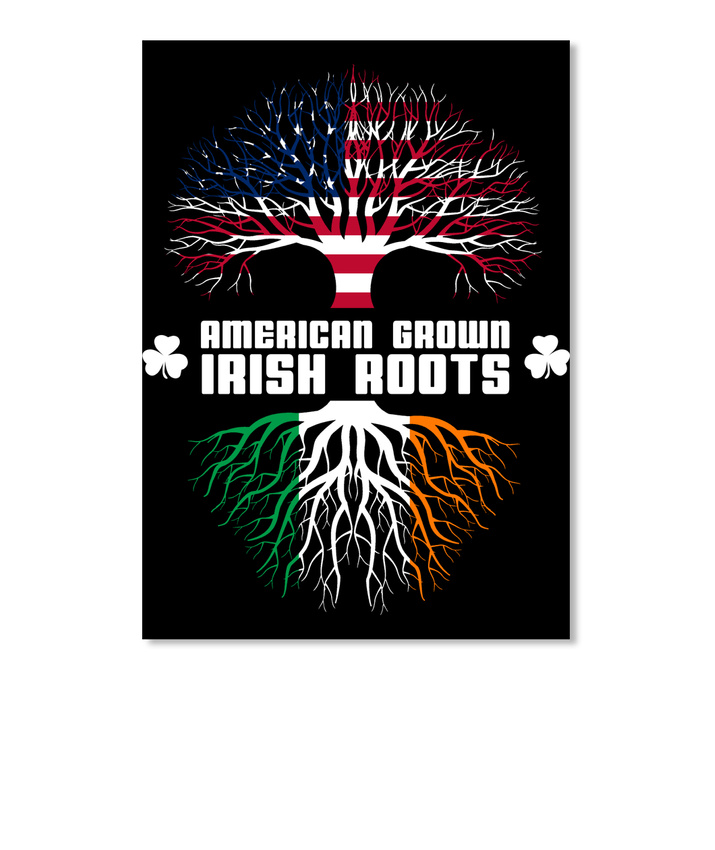 Comfy American Grown Irish Roots Sticker Portrait Portrait Sticker 