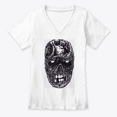Black Tar Rotten Zombie White T-Shirt Front