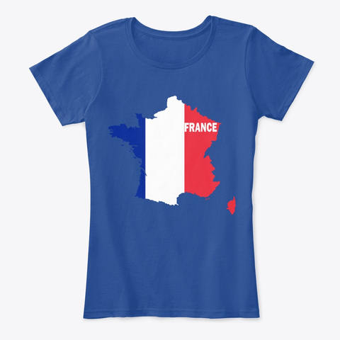 France Flag T Shirt Deep Royal  T-Shirt Front