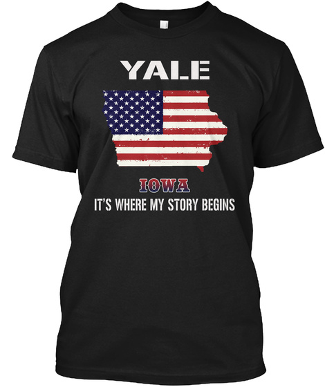 Yale Ia   Story Begins Black T-Shirt Front